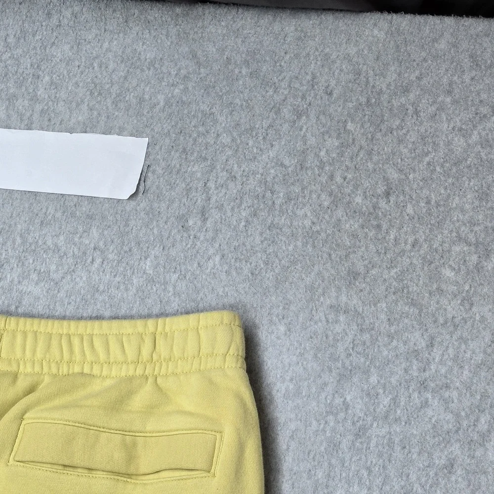 Nike Men Pants M Yellow Sweatpants‎ Fleece Swoosh BV2671-700 Logo 28